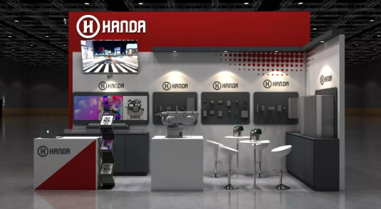 10' x 20' trade show booth configuration — alternate exhibit view